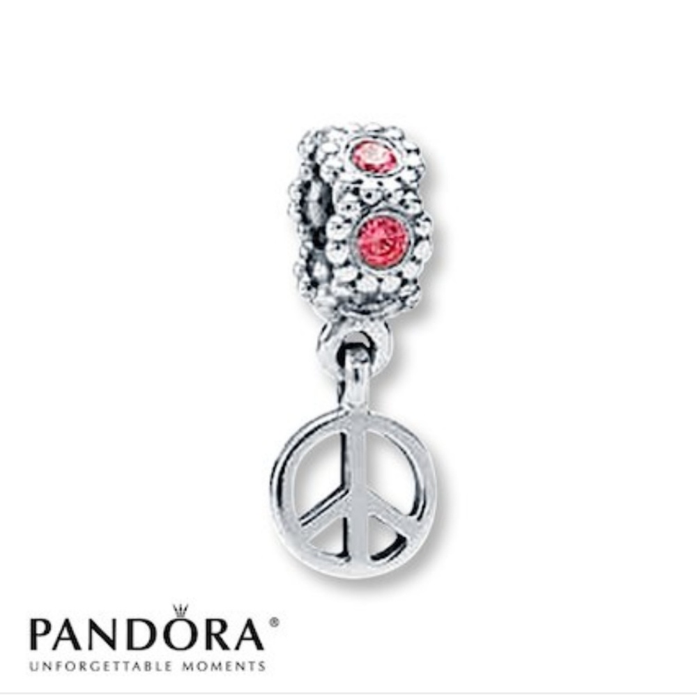 Genuine Pandora Peace sign dangle charm☮💞